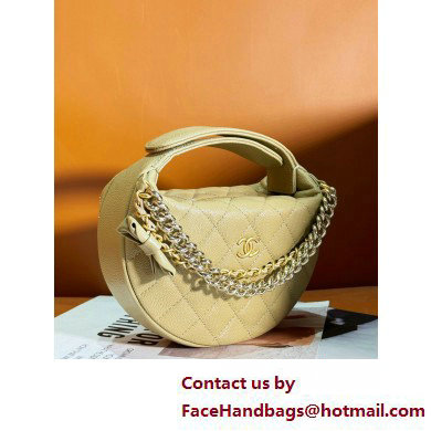 Chanel Grained Shiny Calfskin  &  Gold-Tone Metal Pouch Bag AP3943 Beige 2025